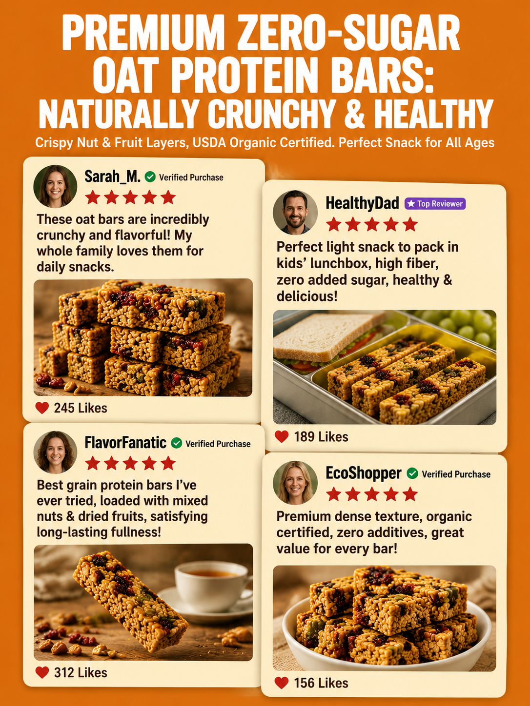 🥚Oat Protein Granola Bars Low Calorie Snack-Will