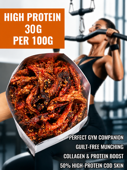 🌶️Premium Crispy Spicy Cod Skin Snack | Crunchy Seafood Chips-Will